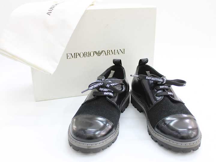 エンポリオアルマーニ フォーマルシューズ 17.5cm キッズ 男児 黒【中古】●