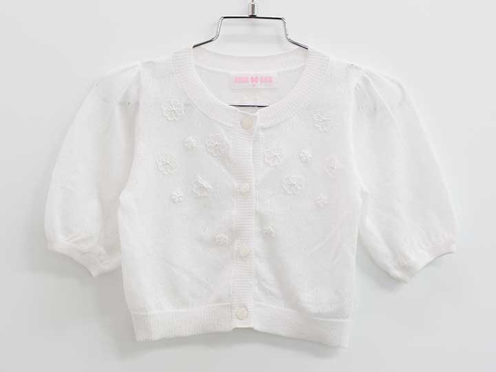 メゾピアノ ボレロ 110-120cm キッズ 女児 白【中古】●