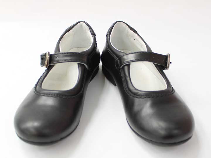 アンファンドゥアルカ/ロンディネッラ ストラップシューズ 17.5cm キッズ 女児 黒【中古】●