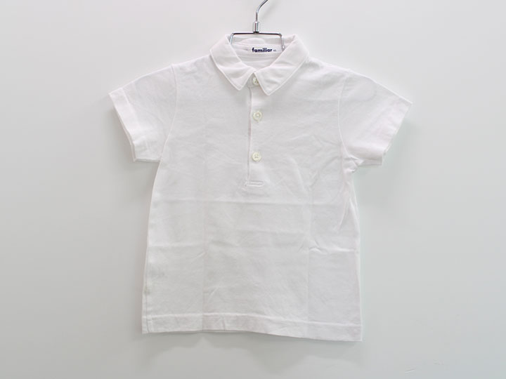 短袖 - ファミリア 半袖ポロシャツ 90cm キッズ 男児 白【中古】●