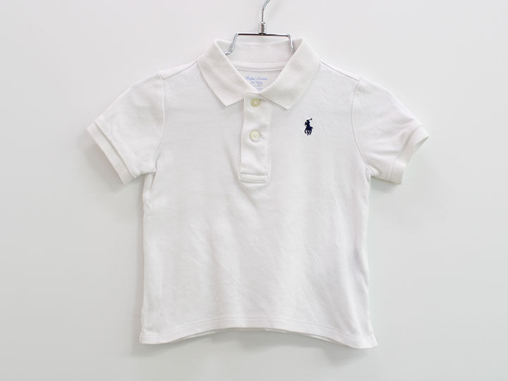 Polo衫 - ラルフローレン 半袖ポロシャツ 85cm キッズ 男児 白【中古】●