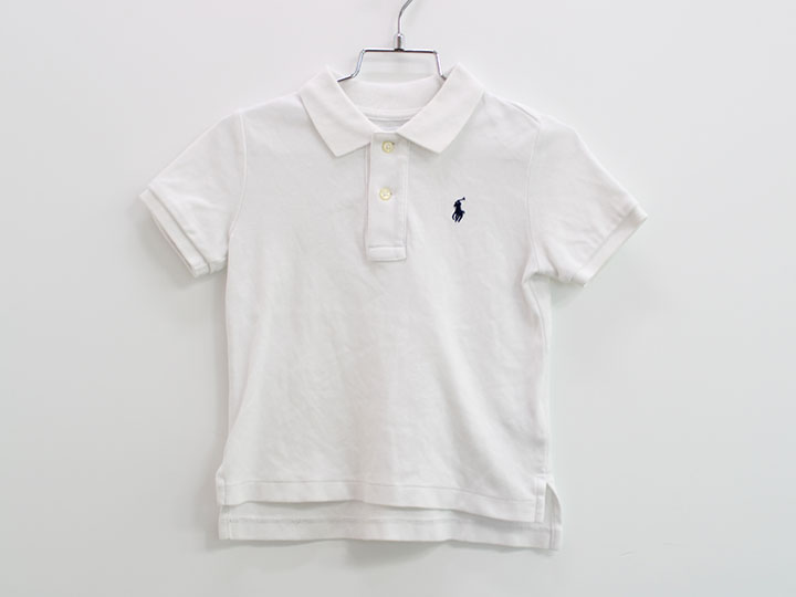 短袖 - ラルフローレン 半袖ポロシャツ 90cm キッズ 男児 白【中古】●
