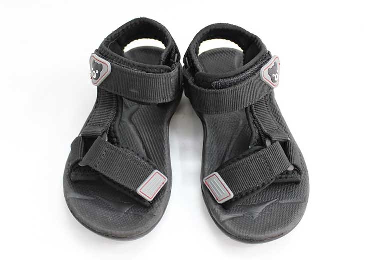 ミキハウスダブルビー サンダル 15cm キッズ 男児 女児 黒【中古】●