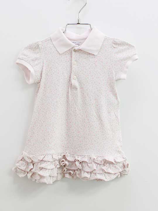 ラルフローレン 半袖ワンピース 80cm キッズ 女児 ピンク【中古】●