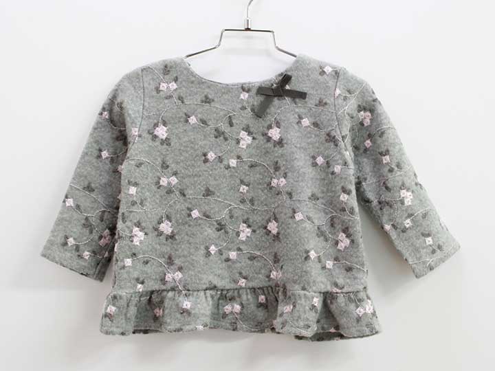 ベベ 長袖トレーナー 90cm キッズ 女児 グレー【中古】●