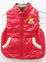 <ミキハウス/mikihouse>80cm リバーシブル中綿ベスト 赤&茶色×ベージュ【中古】子供服 キッズ kids ベビー服 baby 男の子 秋冬 otr...