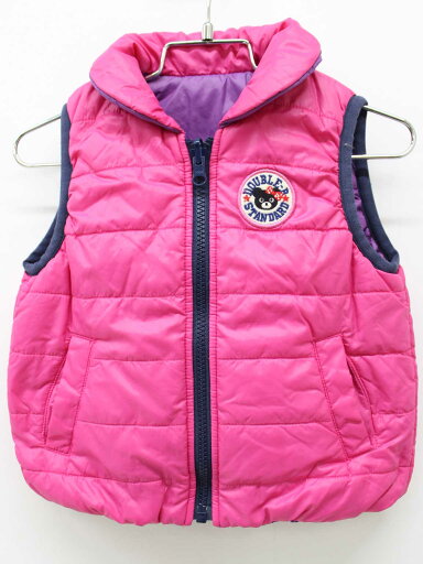 <ミキハウスダブルB/MIKIHOUSE DOUBLE.B>80cm リバーシブル中綿ベスト ショッキングピンク&紫【中古】子供服 キッズ kids ベビー服 baby 女の子 秋冬 otr 110142 <ミキハウスダブルB/MIKIHOUSE DOUBLE.B>80cm リバーシブル中綿ベスト ショッキングピンク&紫【中古】子供服 キッズ kids ベビー服 baby 女の子 秋冬 otr 110142