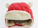 <プチバトー/PETIT BATEAU>43-45cm フライトキャップ/帽子 赤×ベージュ【中古】子供 キッズ kids 女の子 秋冬 bagetc 4201...