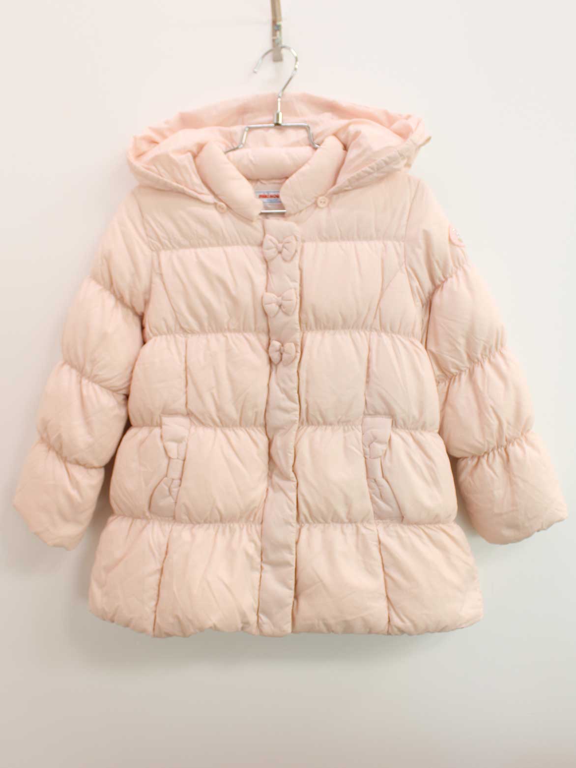 <ミキハウス/mikihouse>110cm ダウンコート/アウター ピンク フード取外し可 スワロフスキー【中古】子供服 キッズ kids 女の子 冬 otr...