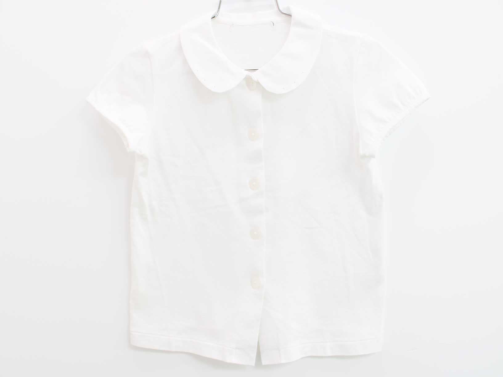 ＜ファミリア/familiar＞110cm 半袖カットソーブラウス 白 フォーマル お受験 行動観察 行動試験 見学会 説明会 お稽古 お教室 通塾 通園 スクール 冠婚葬祭【中古】子供服 キッズ kids 女の子 fml tops 422052