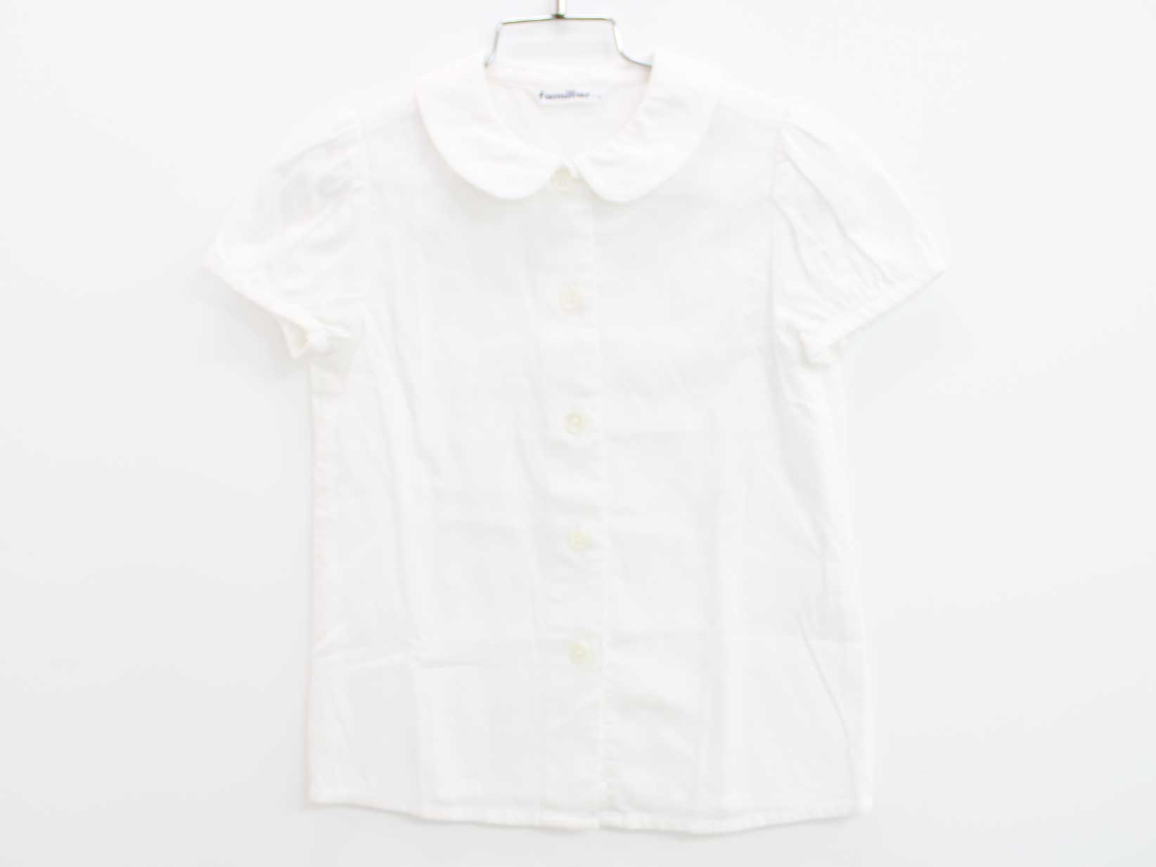 Short Sleeves - ＜ファミリア/familiar＞110cm 半袖ブラウス 白 フォーマル お受験 お稽古 通塾 見学会 面接 通園 スクール 入園式 結婚式 七五三 冠婚葬祭 発表会 謝恩会【中古】子供服 キッズ kids 女の子 fml tops 422052
