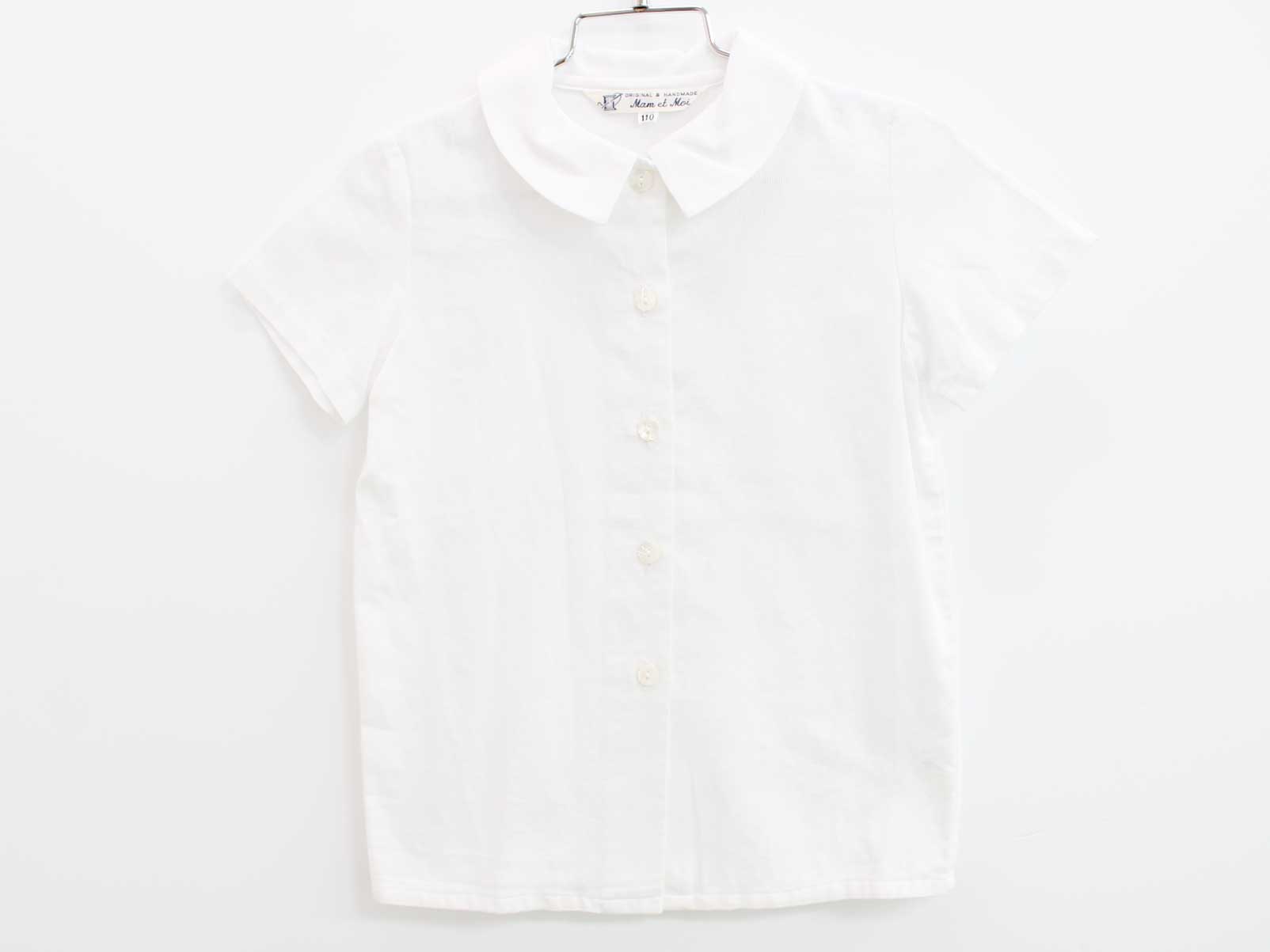 Rakuten - 現行＜マムエモア/Mam et Moi＞110cm 半袖ブラウス 白 フォーマル お受験 お稽古 通塾 見学会 面接 通園 スクール 入園式 結婚式 七五三 冠婚葬祭 発表会 謝恩会【中古】子供服 キッズ kids 女の子 fml tops 422052