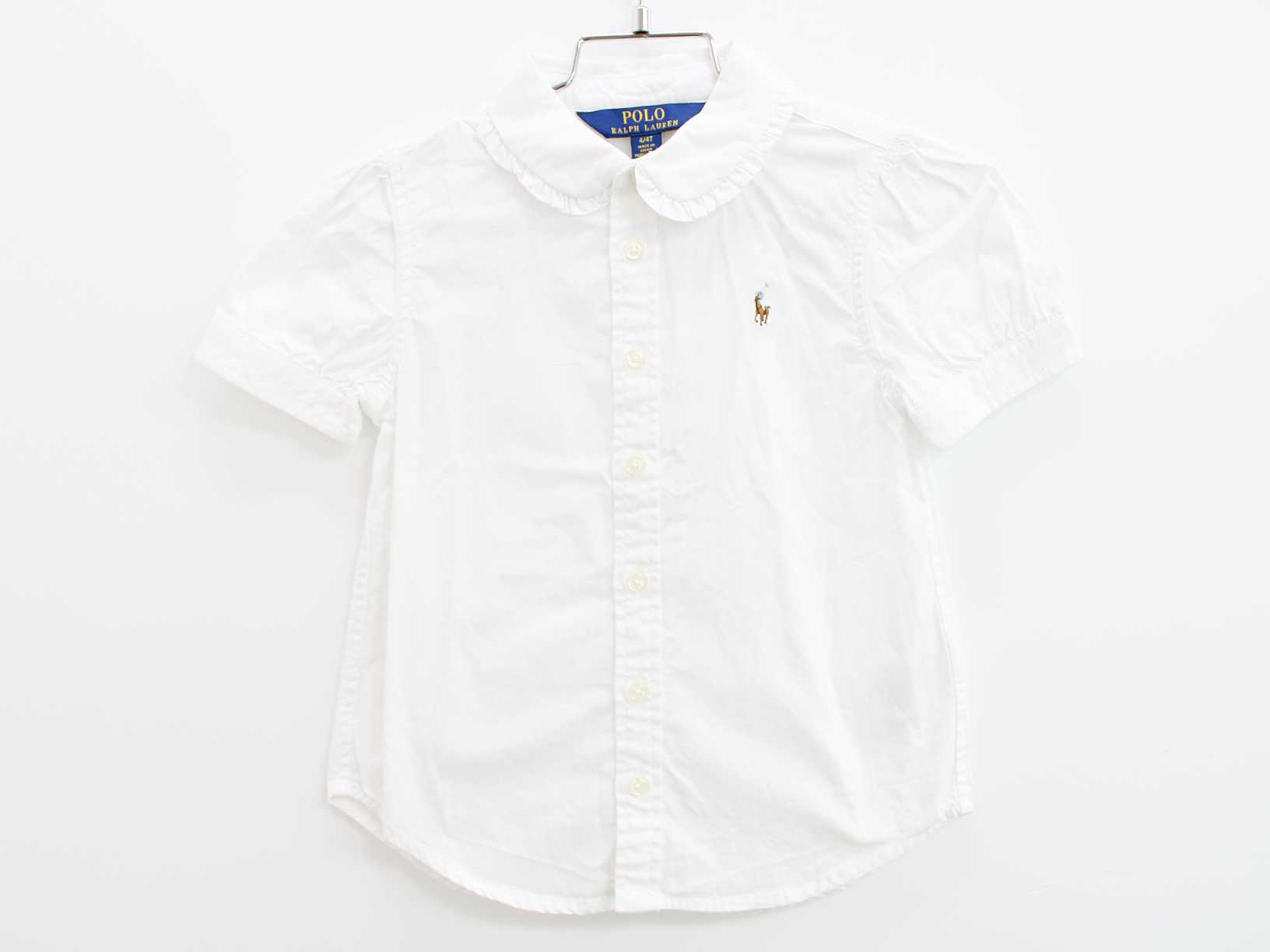 Short Sleeves - ＜ラルフローレン/Ralph Lauren＞110cm 半袖ブラウス 白 フォーマル お稽古 通塾 見学会 面接 通園 スクール 入園式 結婚式 七五三 冠婚葬祭 発表会 謝恩会【中古】子供服 キッズ kids 女の子 fml tops 422052