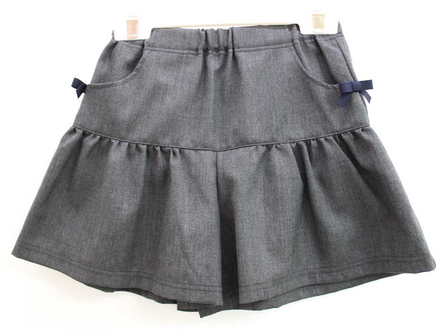 ＜ドレッサージュ/Dressage＞110cm キュロットスカート/キュロットパンツ/ショートパンツ グレー フォーマル お受験 お稽古 通塾 見学会 説明会 通園 冠婚葬祭【中古】子供服 キッズ kids 女の子 fml bottoms 903052