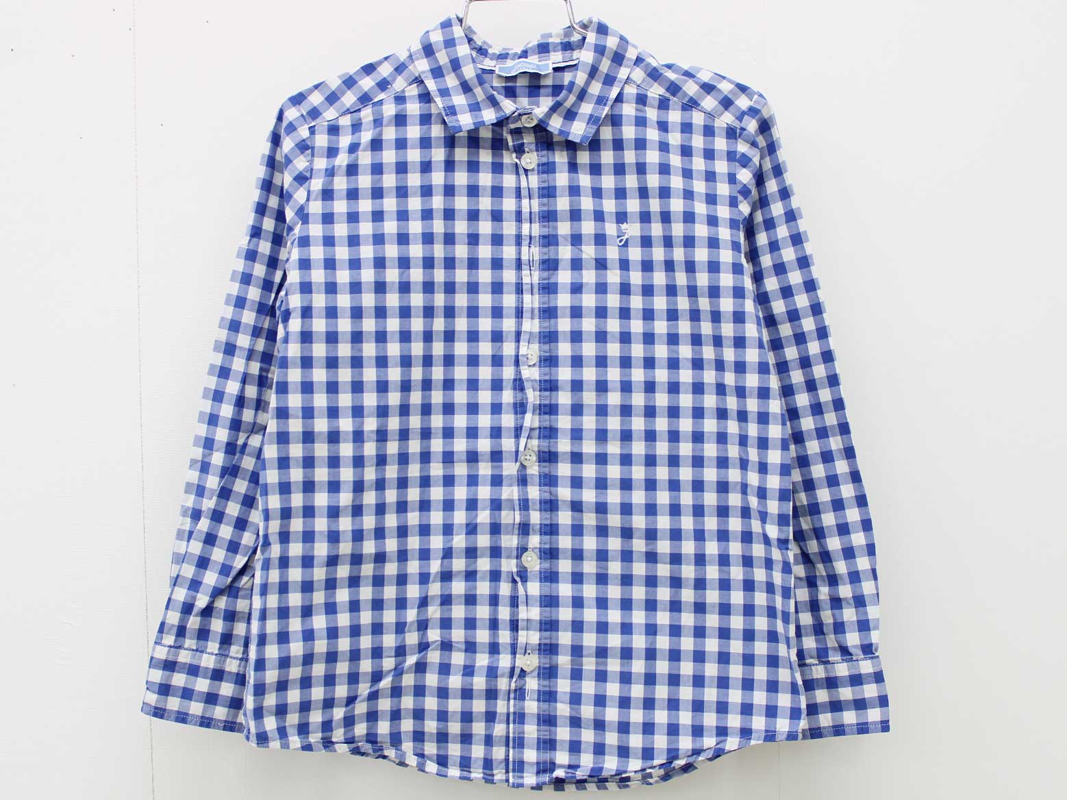 樂天商城 - 【値下げ!】ジャカディ 長袖シャツ 128cm位 キッズ 男児 青×白【中古】＜