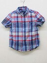 【夏物 新入荷!】＜ラルフローレン/Ralph Lauren＞110cm 半袖シャツ 青×赤【中古】子供服 キッズ kids 男の子 夏 tops 424042