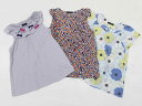 【夏SALE!】<ベベ/bebe>130cm タンクトップ&半袖ブラウス3点set グレー&オレンジ×青&ブルー【中古】【ネット限定】子供服 キッズ kids 女の子 夏 tops 105042