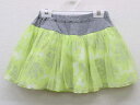 <アナスイミニ/ANNA SUI mini>140cm スカート 黄緑×グレー インナーパンツ付【中古】子供服 キッズ kids ジュニア 女の子 夏 bott...