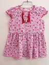 【夏SALE!】<ミキハウス/mikihouse>90cm 半袖ワンピース ピンク×紫【中古】子供服 キッズ kids ベビー服 baby 女の子 夏 onepi 035042(4)