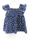 【夏SALE!】<ケイトスペードニューヨーク/kate spade new york kids>120cm 半袖ブラウス 紺×黄色【中古】子供服 キッズ kids 女の子 夏 tops 406042