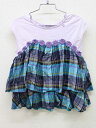 <アナスイミニ/ANNA SUI mini>120cm 半袖Tシャツ/半袖カットソー 紫×ブルー【中古】子供服 キッズ kids 女の子 夏 tops 4060...