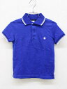 【夏SALE!】<プチバトー/PETIT BATEAU>110cm 半袖ポロシャツ 青×白【中古】子供服 キッズ kids 男の子 夏 tops 416042