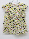 【夏SALE!】<ボンポワン/BONPOINT>116cm 半袖ブラウス/シャツ ベージュ×グリーン【中古】子供服 キッズ kids 女の子 夏 tops 416042