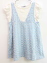 <アナスイミニ/ANNA SUI mini>110cm 半袖ワンピース 水色×白【中古】 子供服 キッズ kids 女の子 夏 onepi 726042