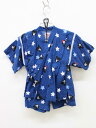 【夏SALE!】<ミキハウスダブルB/MIKIHOUSE DOUBLE.B>90cm 甚平 紺 B君・星柄 日本製 お祭り 花火大会 納涼祭 盆踊り【中古】子供...