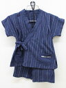 【夏SALE!】<コムサ・フォセット/COMME CA FOSSETTE>90cm 甚平 紺×白 ストライプ柄 お祭り 花火大会 納涼祭 盆踊り【中古】子供 キ...