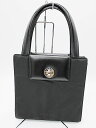ブルガリ レザーハンドバッグ メンズ レディース ユニセックス ブラック【中古】 ▽
