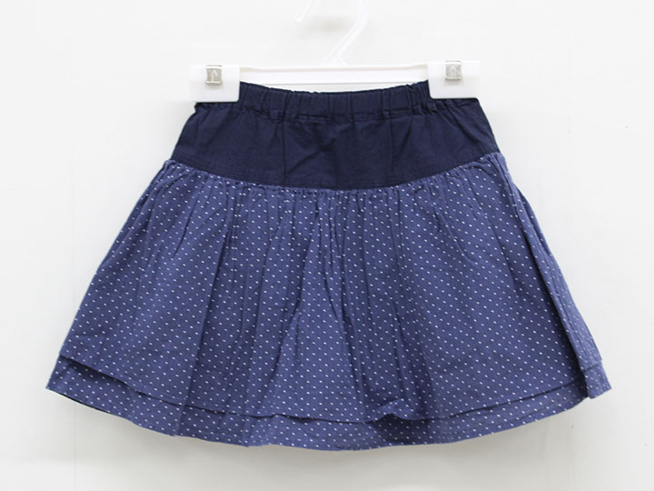 乐天商城 - 【値下げ!】ハッカキッズ インナーパンツ有スカート 110cm キッズ 女の子 紺【中古】 ●