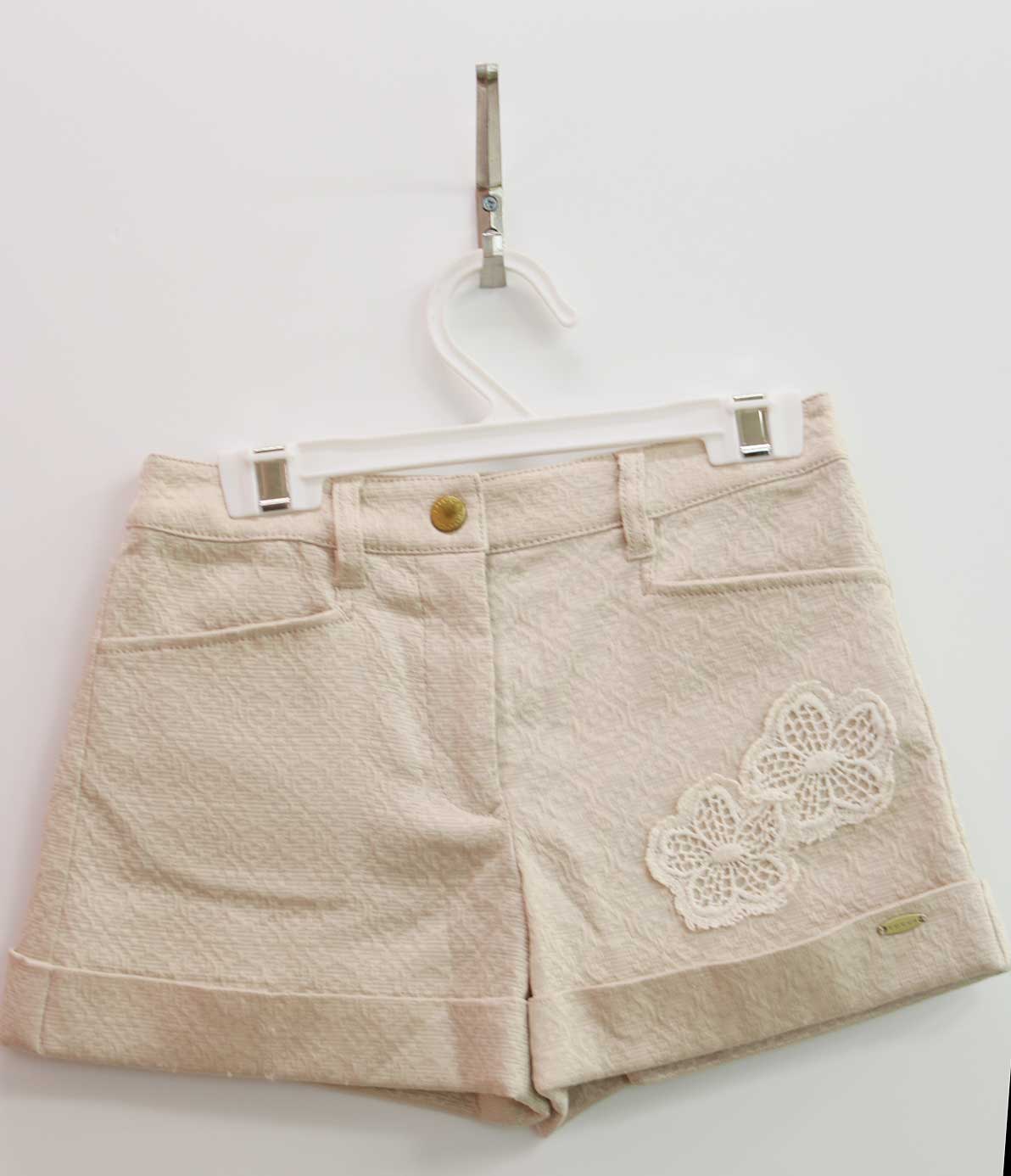 【値下げ!】『トッカ/TOCCA BAMBINI』120cm ショートパンツ/ハーフパンツ/半ズボン/短パン ベージュ 【中古】子供服 キッズ kids 女の子 春夏 bottoms 124042
