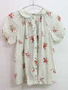 【夏SALE!】『ボントン/BONTON』145cm(12) ブラウス/シャツ ミントグリーン×赤 【中古】子供服 キッズ kids ジュニア 女の子 夏 tops 516042