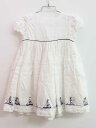 【夏SALE!】『ラルフローレン/Ralph Lauren』90cm ブルマ付ワンピース 白×紺 麻100%【中古】子供服 キッズ kids ベビー服 baby...