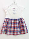 【夏SALE!】『ミキハウス/mikihouse』90cm 半袖ワンピース 白×マルチカラー【中古】子供服 キッズ kids ベビー服 baby 女の子 夏 o...