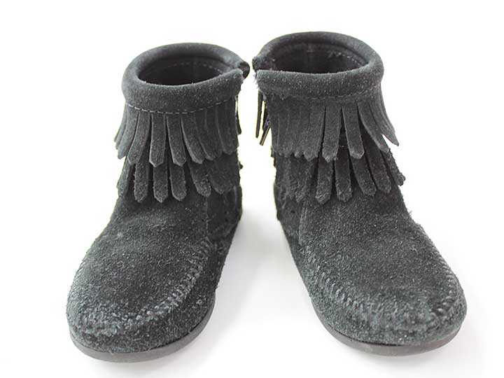 『ミネトンカ/Minnetonka』 15cm(9) ブーツ 黒 【中古】 子供 キッズ kids 女の子 秋冬 shoes 528042