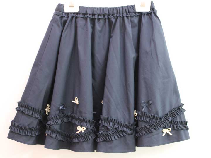 【夏物 新入荷!】『トッカ/TOCCA BAMBINI』130cm スカート 紺 【中古】子供服 キッズ 女の子 春夏秋冬 bottoms 915042