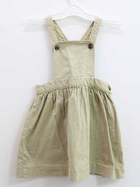 【SALE!】『ボンポワン/BONPOINT』100cm(3A) ジャンパースカート ベージュ 【中古】 子供服 キッズ kids 女の子 春夏秋 onepi 519042