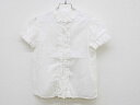【夏SALE!】〔ボンポワン/BONPOINT〕125cm位 半袖ブラウス 白【中古】子供服 キッズ kids 女の子 夏 tops 426042