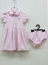 【夏SALE!】〔ラルフローレン/Ralph Lauren〕85cm 半袖ワンピース ピンク×白 ブルマ付き【中古】子供服 キッズ kids ベビー服 baby...