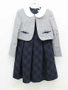 〔ショパン/CHOPIN〕130cm アンサンブル グレー×濃紺 フォーマル 入学式 謝恩会 結婚式 冠婚葬祭 発表会【中古】子供服 キッズ kids 女の子 ...