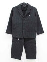 〔アニエスb/アニエスベー/agnes b. ENFANT〕115cm スーツ 黒×白 フォーマル 卒園式 入学式 謝恩会 結婚式 冠婚葬祭 発表会【中古】子供...