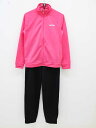 〔アディダス/adidas〕150cm ジャージ上下セット/トラックスーツ ピンク×黒 スポーツ トレーニング 部活動【中古】子供服 キッズ kids ジュニア...