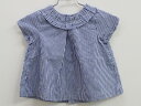 【夏SALE!】ジャカディ 半袖ブラウス 88cm キッズ 女児 青×白【中古】≪