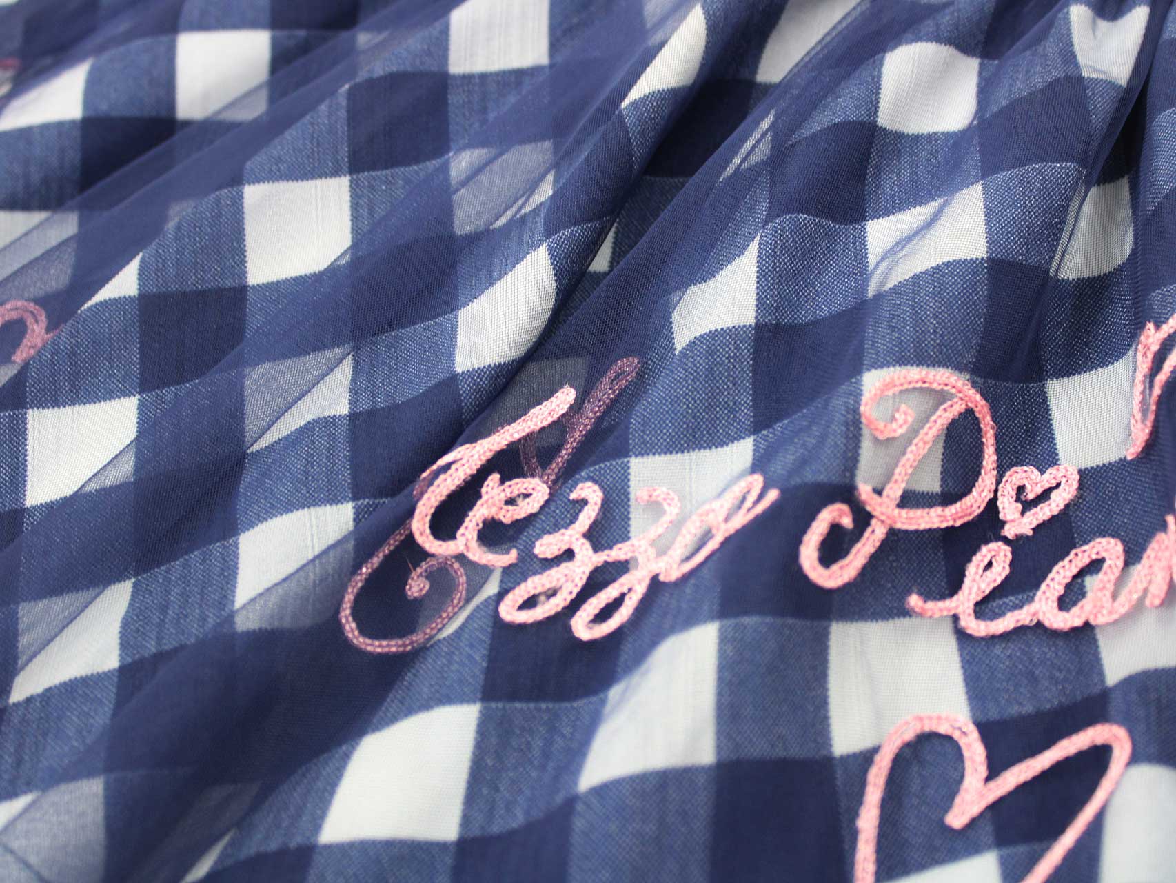 【値下げ!】メゾピアノ ノースリーブドレスワンピース 110cm キッズ 女児 紺×白【中古】≪ 3