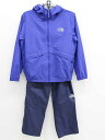 ザノースフェイス レインテックスユリイカ 140cm キッズ 男児 青系【中古】≪