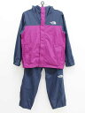 ザノースフェイス ハイベントレインテックス 140cm キッズ 女児 紺×マゼンタ【中古】≪