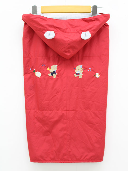 ファミリア 3wayブランケット キッズ 女児 赤×グレー【中古】【ネット限定】【新入荷!】≪