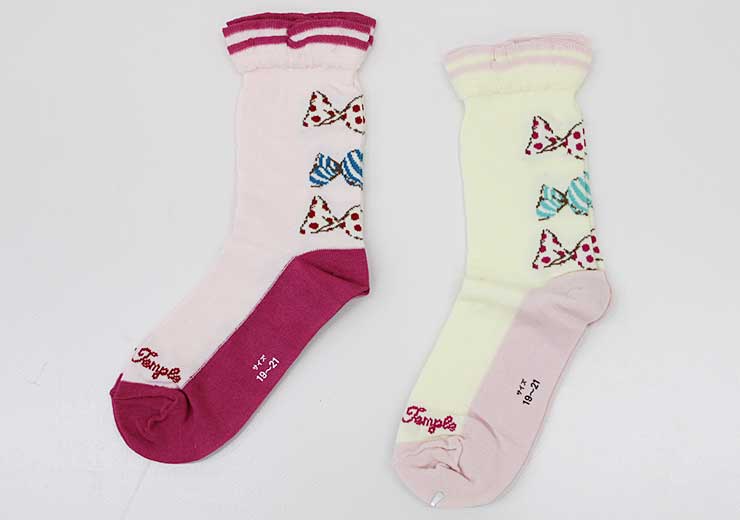 シャーリーテンプル 靴下2点set 19-21cm キッズ 女児 ピンク＆黄色【新品 未使用品】【ネット限定】【新入荷!】≪